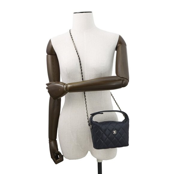 CHANEL Hobo ChainShoulder Calfskin Navy AP4386 - Picture 4 of 13